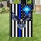 American Flag - The Thin Blue Line. Police. Law Enforcement American Eagle Flag TPT1581F, Garden Flag (11.5" x 17.5") - USA Flags Premium Polyester